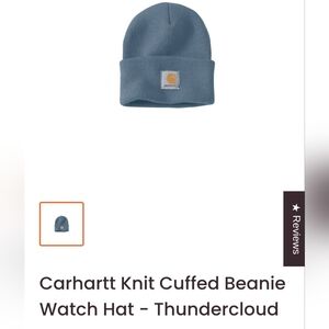 Carhartt Thundercloud Soft Knit Cuffed Beanie OS Blue With Logo